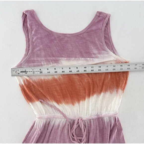 Knox Rose Lilac Tie Dye Sleeveless Tiered Flow Maxi Dress Size XS Boho Hippie - Picture 12 of 13